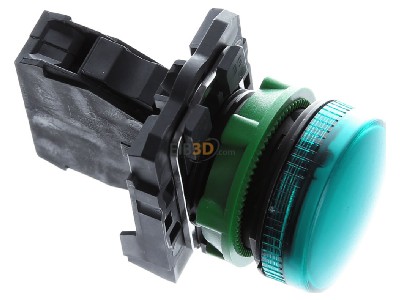 View top left Schneider Electric XB5AV63 Indicator light green 0...250VAC/DC 
