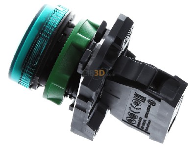 View top right Schneider Electric XB5AV63 Indicator light green 0...250VAC/DC 
