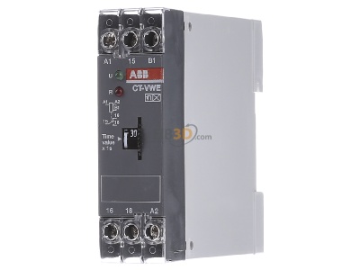 Front view ABB CT-VWE 220-240VAC Timer relay 0,3...30s AC 24...240V 

