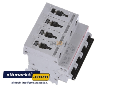 Ansicht oben links ABB Stotz S&J 2CDS253103R0204 Sicherungsautomat 6kA 20A C 3p+N (4p) S203-C20NA