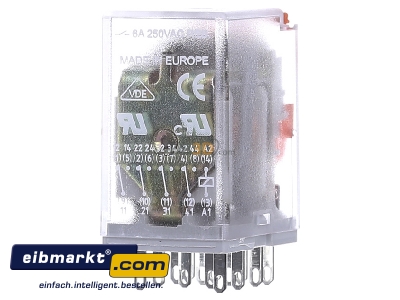 Front view Tele Haase RM 524L Contactor relay 24VAC 0NC/ 0 NO
