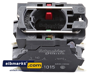 Ansicht oben vorne Schneider Electric ZB5AZ1055 Hilfsschalterblock 1S 1, Federzug 