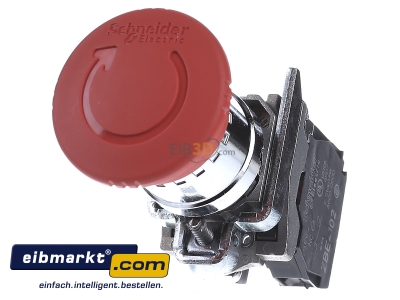 Frontansicht Schneider Electric XB4BS8444 Not-Aus-Taster 2 