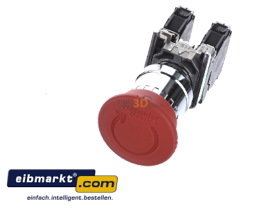 Ansicht oben vorne Schneider Electric XB4BS8444 Not-Aus-Taster 2 
