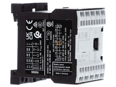 Ansicht links Eaton DILEM-01-G-C(24VDC) Leistungsschtz AC-3/400V:4kW,3p DC 