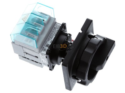 Ansicht oben links Siemens 3LD2154-0TK51 Hauptschalter 3p. 25A 9,5kW/400V 