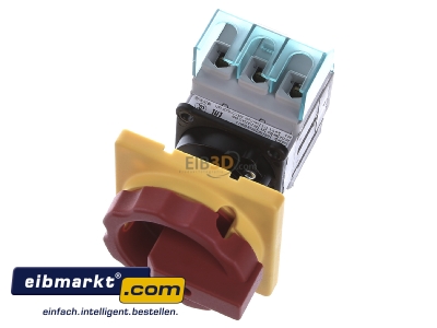 Ansicht oben vorne Siemens Indus.Sector 3LD2154-0TK53 Haupt-/Not-Aus-Schalter 3p. 25A 9,5kW/400V 
