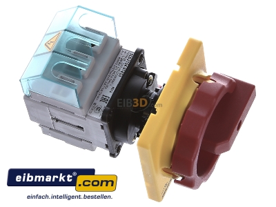 Ansicht oben links Siemens Indus.Sector 3LD2154-0TK53 Haupt-/Not-Aus-Schalter 3p. 25A 9,5kW/400V 