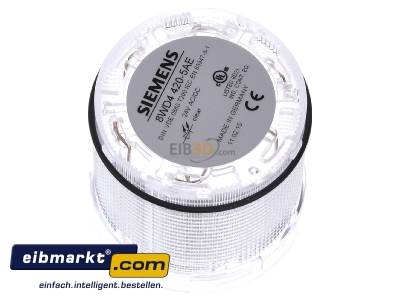 Ansicht oben links Siemens Indus.Sector 8WD4420-5AE Signalsule 24VAC/DC klar 