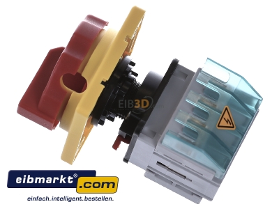 Ansicht oben rechts Siemens Indus.Sector 3LD2054-0TK53 Haupt-/Not-Aus-Schalter 3p. 16A 7,5kW/400V 