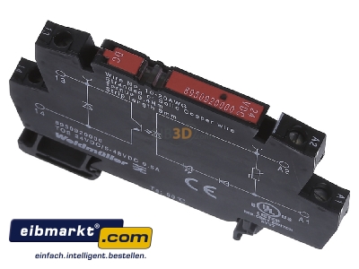 View up front Weidmller TOS 24VDC/48VDC 0,5A Optocoupler 0,5A
