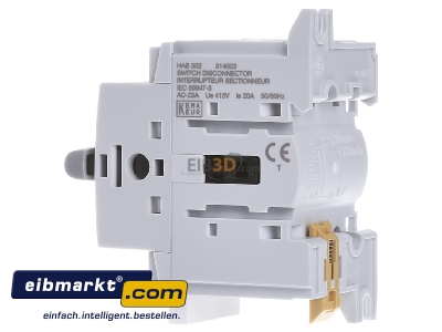 View on the right Hager HAB302 Safety switch 3-p - 
