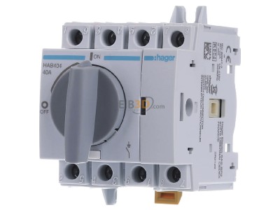 Front view Hager HAB404 Safety switch 4-p 18kW 
