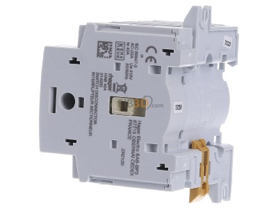 View on the right Hager HAB404 Safety switch 4-p 18kW 
