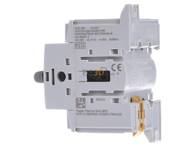 View on the right Hager HAC306 Safety switch 3-p 28kW 
