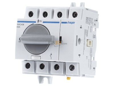 Front view Hager HAC406 Safety switch 4-p 28kW 
