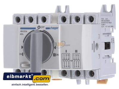 Front view Hager HIM304 Safety switch 3-p 18kW 
