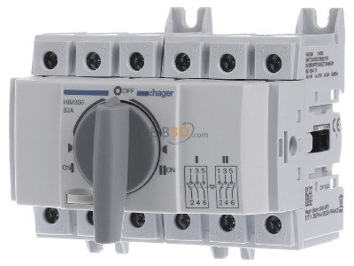 Front view Hager HIM306 Safety switch 3-p 28kW 
