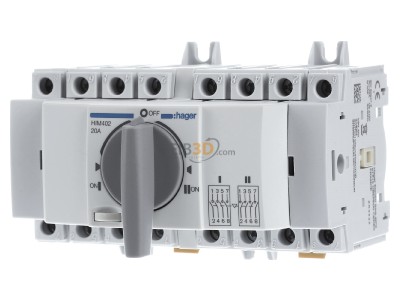 Front view Hager HIM402 Safety switch 4-p 9kW 
