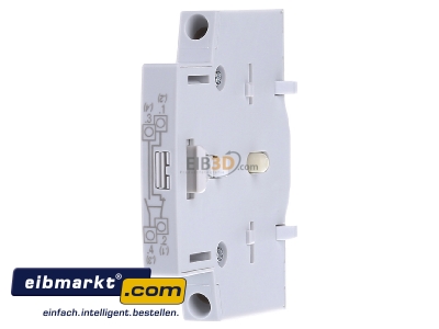 Front view Hager HZC311 Auxiliary switch for modular devices 

