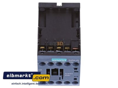 View up front Siemens Indus.Sector 3RH2122-1BB40 Contactor relay 0VAC 24VDC 2NC/ 2 NO 
