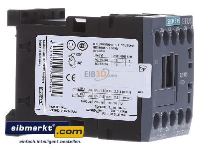 Ansicht links Siemens Indus.Sector 3RH2131-1AP00 Hilfsschtz 230AC 3S+1 S00 