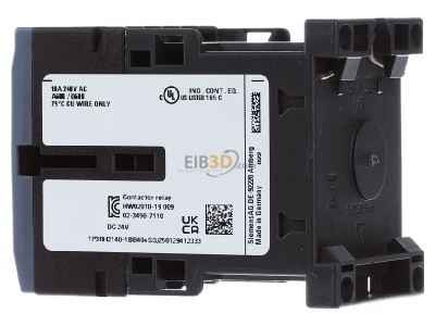 Ansicht rechts Siemens 3RH2140-1BB40 Hilfsschtz 24DC 4S S00 