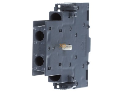 Front view Siemens 3RH2921-1DA11 Auxiliary contact block 1 NO/1 NC 
