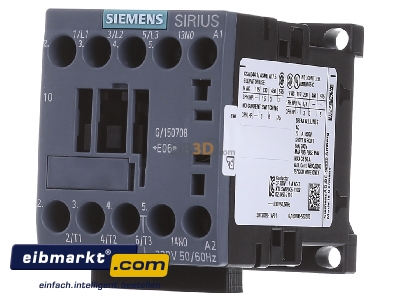 Front view Siemens Indus.Sector 3RT2015-1AP01 Magnet contactor 7A 230VAC 0VDC - 
