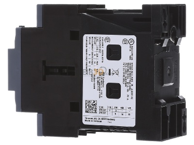 View on the right Siemens 3RT2025-1BB40 Magnet contactor 17A 24VDC 
