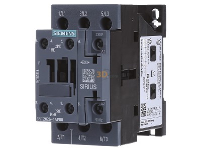 Frontansicht Siemens 3RT2026-1AP00 Schtz 230AC 11KW 1S+1 