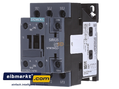Frontansicht Siemens Indus.Sector 3RT2027-1AP00 Schtz 230AC 15KW 1S+1 
