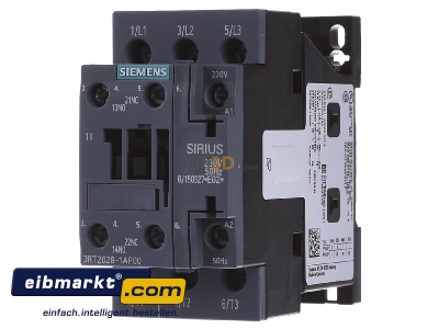 Frontansicht Siemens Indus.Sector 3RT2028-1AP00 Schtz 230AC 18,5KW 1S+1 