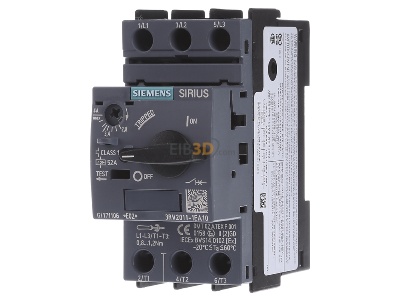 Frontansicht Siemens 3RV2011-1EA10 Leistungsschalter Motor 2,8-4A 