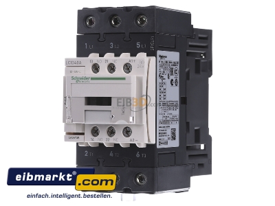 Front view Schneider Electric LC1D40ABD Magnet contactor 40A 24VDC
