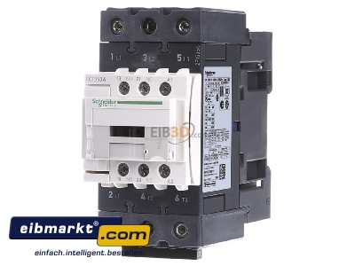 Front view Schneider Electric LC1D50AD7 Magnet contactor 50A 42VAC 
