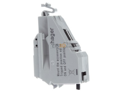 View on the right Hager HXA001H Shunt release 0VAC 24VDC 
