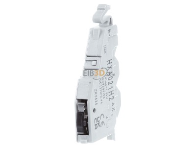 Back view Hager HXA021H Auxiliary contact block 1 NO/1 NC 
