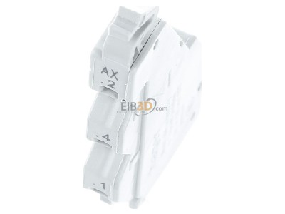View up front Hager HXA021H Auxiliary contact block 1 NO/1 NC 
