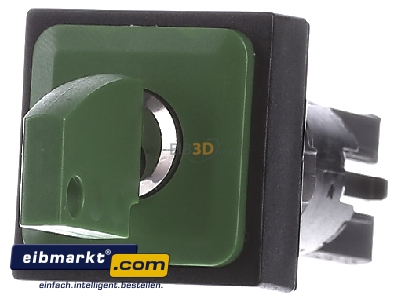 Front view Eaton (Moeller) Q25S1R-GN Key actuator green IP65 - 
