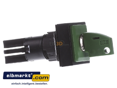 View on the left Eaton (Moeller) Q25S1R-GN Key actuator green IP65 - 
