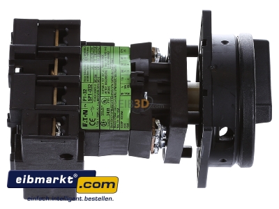 Ansicht oben links Eaton (Moeller) P1-32/V/SVB-SW/N Hauptschalter Zwischenbau/sw 