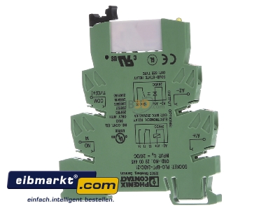 Front view Phoenix Contact PLC-RPT- 24DC/21AU Switching relay DC 24V 0,05A
