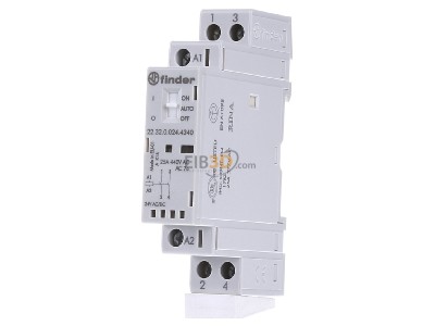 Front view Finder 22.32.0.024.4340 Installation contactor 24VAC/DC 
