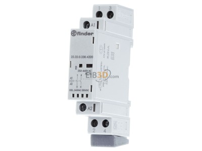 Frontansicht Finder 22.32.0.230.4320 Installationsschtz 230VAC/DC,2S,LED 