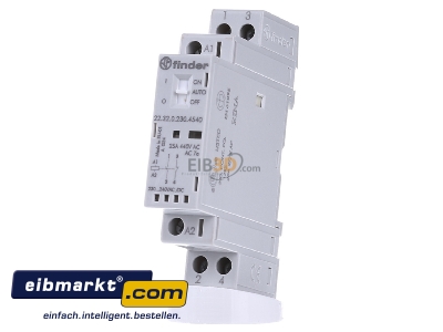 Frontansicht Finder 22.32.0.230.4540 Installationsschtz 230VAC/DC,1S+1,LED 