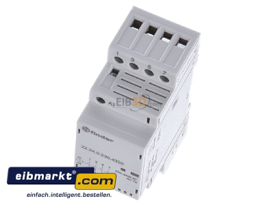 Ansicht oben vorne Finder 22.34.0.230.4320 Installationsschtz 230VAC/DC,4S,LED 