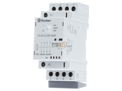 Front view Finder 22.34.0.230.4340 Installation contactor 230VAC/DC 
