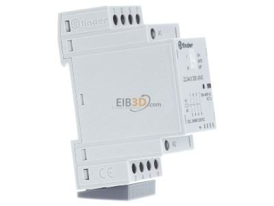 View on the left Finder 22.34.0.230.4340 Installation contactor 230VAC/DC 
