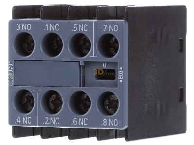 Frontansicht Siemens 3RH2911-1FB22 Hilfsschalterblock 11U 2S+2 
